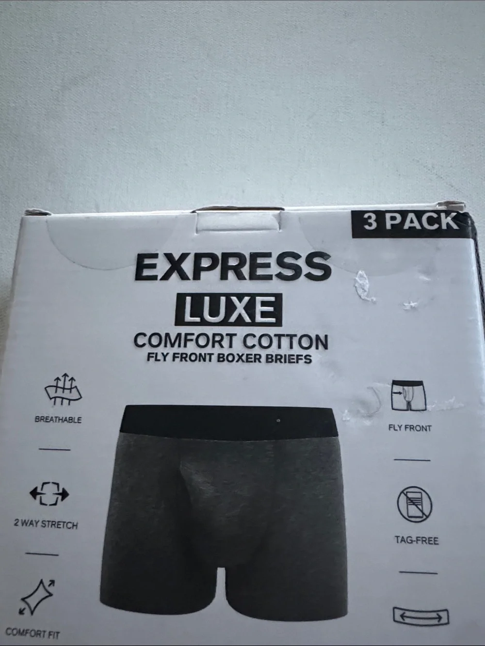 Express Boxer Briefs Mens Medium Black 3 Pack